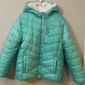 Eddie Bauer Girls reversible coat, size Large 10/12